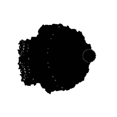 siyah fırça darbesi ve doku. monokrom grunge soyut el - boyalı elementler. 