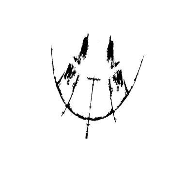 siyah fırça darbesi ve doku. monokrom grunge soyut el - boyalı elementler. 