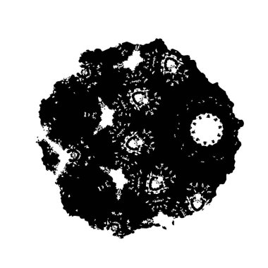 siyah fırça darbesi ve doku. monokrom grunge soyut el - boyalı elementler. 