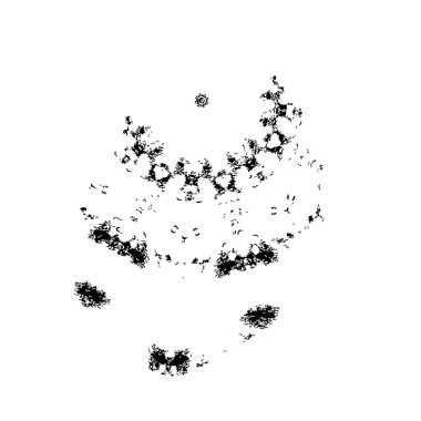 siyah fırça darbesi ve doku. monokrom grunge soyut el - boyalı elementler. 