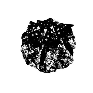 siyah fırça darbesi ve doku. monokrom grunge soyut el - boyalı elementler. 