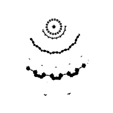 siyah fırça darbesi ve doku. monokrom grunge soyut el - boyalı elementler. 