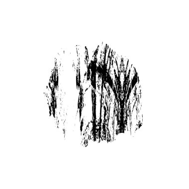 siyah fırça darbesi ve doku. monokrom grunge soyut el - boyalı elementler. 