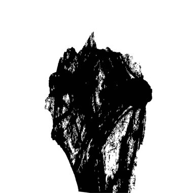 siyah fırça darbesi ve doku. monokrom grunge soyut el - boyalı elementler. 