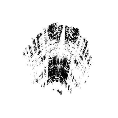 siyah fırça darbesi ve doku. monokrom grunge soyut el - boyalı elementler. 