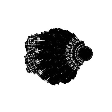 siyah fırça darbesi ve doku. monokrom grunge soyut el - boyalı elementler. 