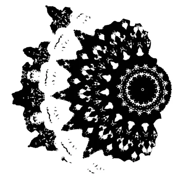 siyah fırça darbesi ve doku. monokrom grunge soyut el - boyalı elementler. 