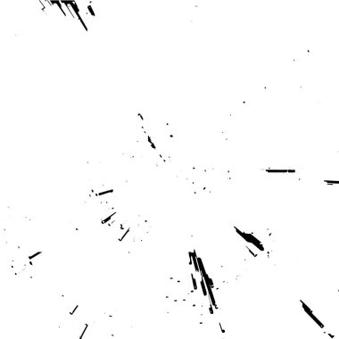 Siyah beyaz desenli, noktalı, lekeli, çizik ve çizikli sıkıntılı bir arkaplan. Soyut vektör illüstrasyonu.