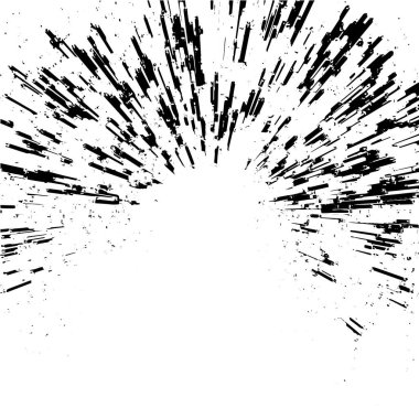 Siyah beyaz desenli, noktalı, lekeli, çizik ve çizikli sıkıntılı bir arkaplan. Soyut vektör illüstrasyonu.