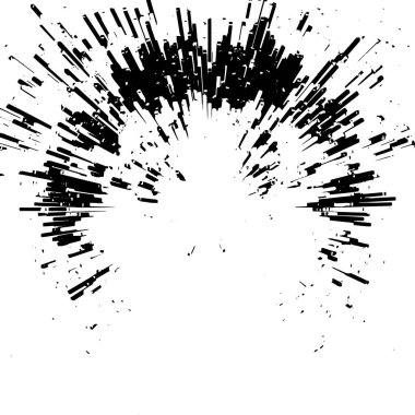 Siyah beyaz desenli, çizik ve lekeli sıkıntılı bir arkaplan. soyut vektör illüstrasyonu.