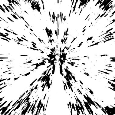 Siyah beyaz desenli, çizik ve lekeli sıkıntılı bir arkaplan. soyut vektör illüstrasyonu.