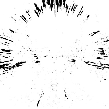 Çizik ve çiziklerle dolu siyah beyaz bir arka plan. Soyut vektör illüstrasyonu.