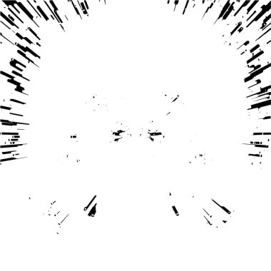 Çizik ve çiziklerle dolu siyah beyaz bir arka plan. Soyut vektör illüstrasyonu.