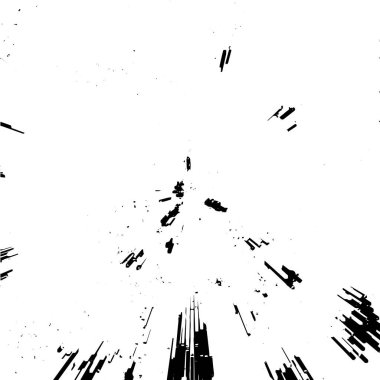 Çizik ve çiziklerle dolu siyah beyaz bir arka plan. Soyut vektör illüstrasyonu.