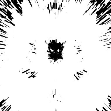 Grunge üst üste biniyor. Soyut siyah-beyaz vektör arkaplanı. Karanlık korku tarzında eski bir duvar.