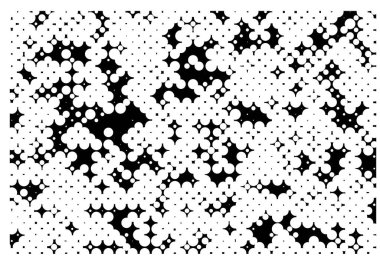 Siyah ve beyaz element vektör illüstrasyonlu desen