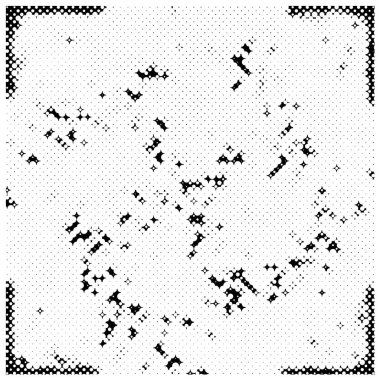 Grunge üst üste biniyor. Soyut siyah-beyaz vektör arkaplanı. Çatlaklarda, noktalarda, noktalarda kirli desenli tek renkli vintage yüzey. 