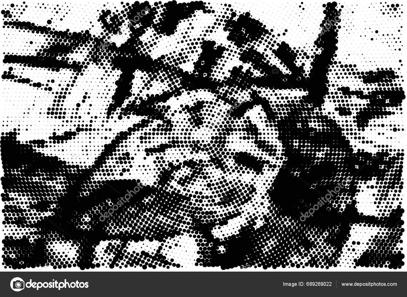 Black White Geometric Pattern Vector Illustration Stock Vector by