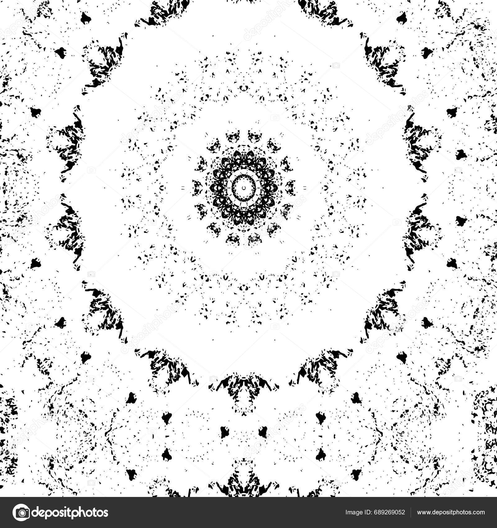 Black White Geometric Pattern Vector Illustration Stock Vector by