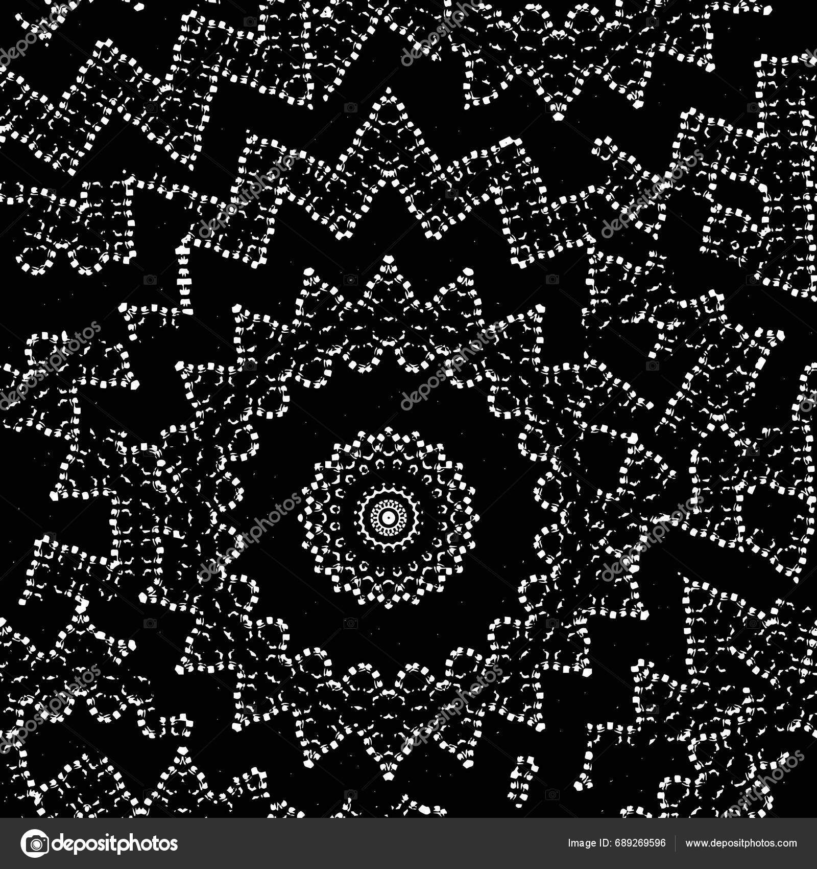 Black White Geometric Pattern Vector Illustration Stock Vector by
