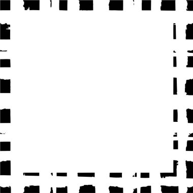 Grunge Frame. Şehir Arkaplanı Doku Vektörü. Toz tabakası. Sıkıntılı Grainy Grungy Çerçeve Efekti. Sıkıntılı Arkaplan Vektörü İllüstrasyonu.