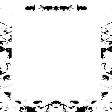 Grunge Frame. Şehir Arkaplanı Doku Vektörü. Toz tabakası. Sıkıntılı Grainy Grungy Çerçeve Efekti. Sıkıntılı Arkaplan Vektörü İllüstrasyonu.