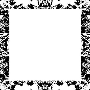 Siyah beyaz grunge. Grunge çerçeve ve sınır. Tehlike örtüsü dokusu. Sıkıntı illüstrasyonu, grunge etkisi yaratmak için basitçe nesnenin üzerine yerleştir