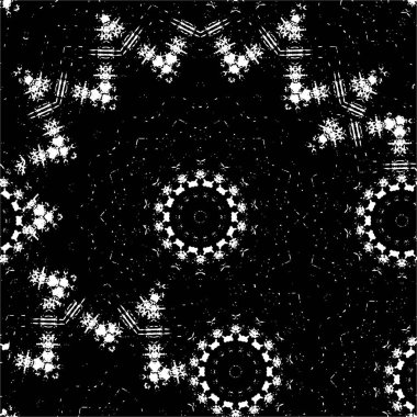 Siyah ve beyaz element vektör illüstrasyonlu desen