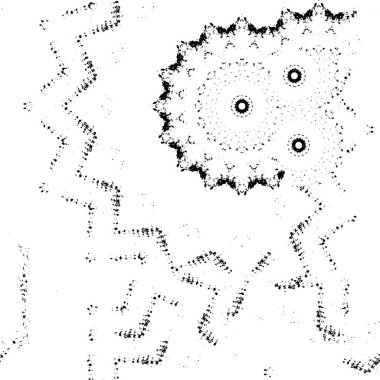 Siyah ve beyaz element vektör illüstrasyonlu desen