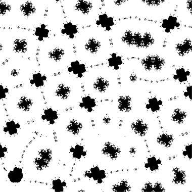 Siyah ve beyaz element vektör illüstrasyonlu desen