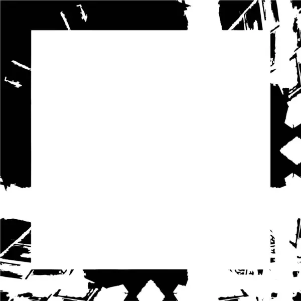 Черно Белый Гранж Гранж Кадр Граница Накладываемая Текстура — стоковый вектор