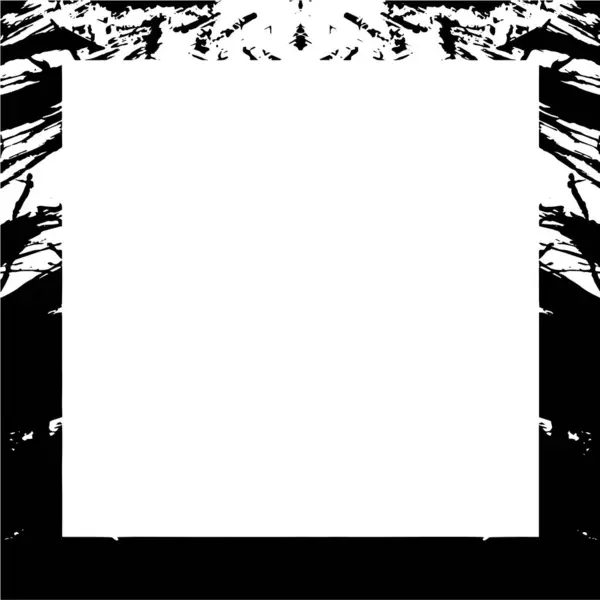 Черно Белый Гранж Гранж Кадр Граница Смутная Текстура Иллюстрация Бедствия — стоковый вектор