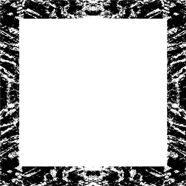 Marco Grunge Negro Sobre Fondo Blanco Ilustración Angustia Simplemente Coloque — Vector de stock