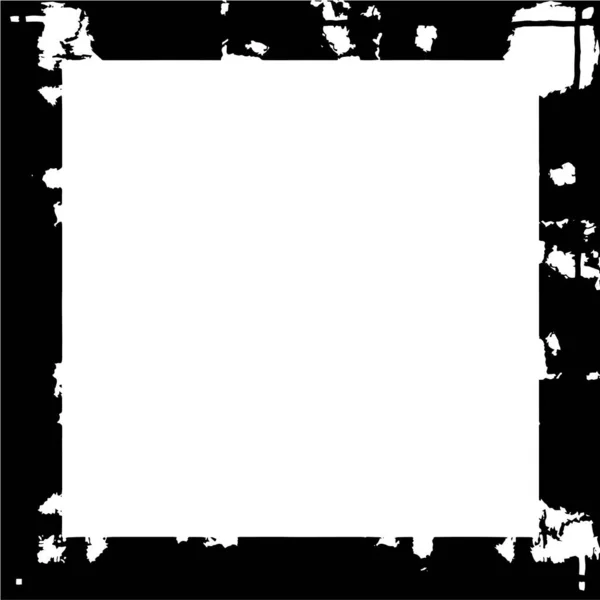 Grunge Černý Rám Nebo Okraj Bílém Pozadí Nouzové Překrytí Textury — Stockový vektor