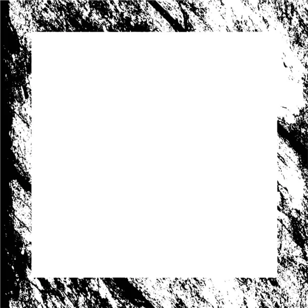 Черная Рамка Окантовка Белом Фоне Смутная Текстура Иллюстрация Бедствия Просто — стоковый вектор