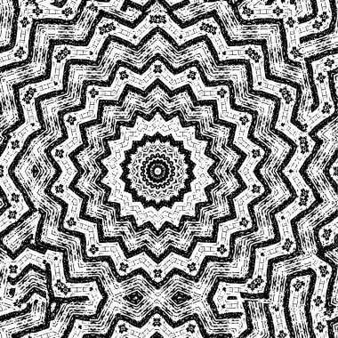 Siyah ve beyaz element vektör illüstrasyonlu desen