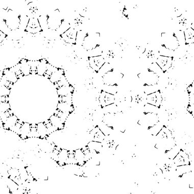 Siyah ve beyaz element vektör illüstrasyonlu desen