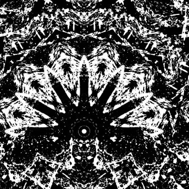 Siyah ve beyaz element vektör illüstrasyonlu desen