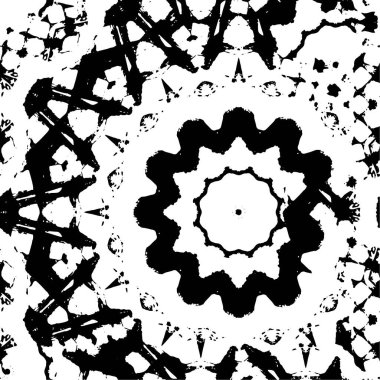 Benzersiz mandala desenli yuvarlak mandala, mistik motif tasarımı, egzotik arka plan. fantastik fraktal tasarım, dijital ve sanat, parlayan geometrik doku.