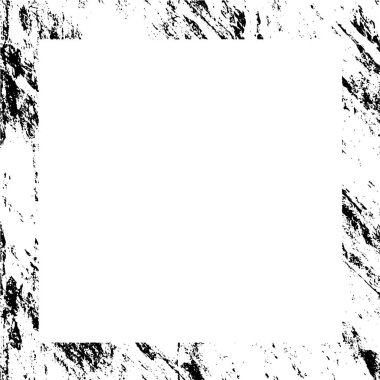 Beyaz arka planda siyah grunge çerçeve
