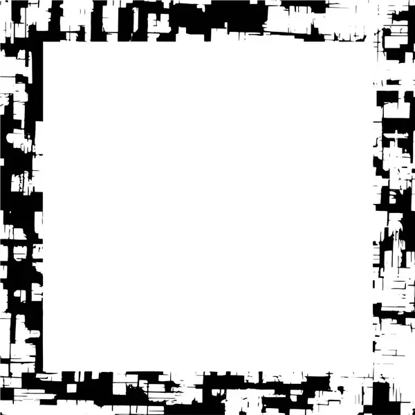 Schwarz Weißer Grunge Rahmen Verwitterter Hintergrund — Stockvektor