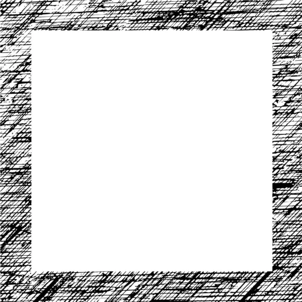 Black Grunge Frame White Background — Stock Vector