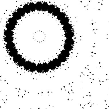 Abstract black and white vector background. Monochrome vintage surface with dirty pattern in cracks, spots, dots