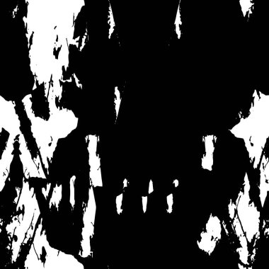 Abstract black and white vector background. Monochrome vintage surface with dirty pattern in cracks, spots, dots