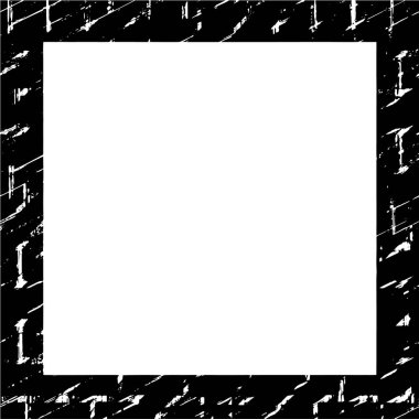 Siyah ve beyaz grunge arka planı. Resim çerçeveleme için biçimsiz desenli kare kenar.