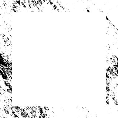 Siyah ve beyaz grunge arka planı. Resim çerçeveleme için biçimsiz desenli kare kenar.