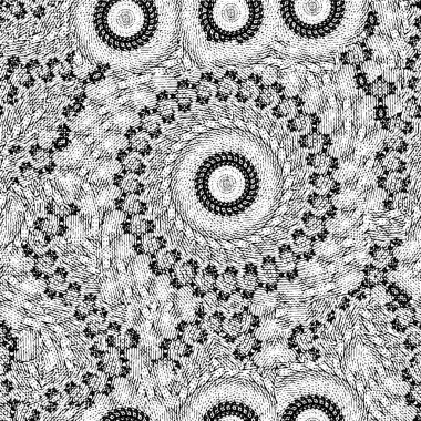 Çizik ve çiziklerle dolu siyah beyaz bir arka plan. Soyut vektör illüstrasyonu.