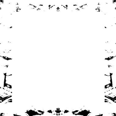 sıkıntılı siyah-beyaz doku çerçevesi. 