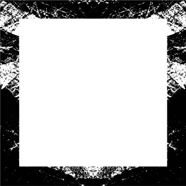 Retro desenli eski siyah-beyaz grunge vintage deseni, resim için boş alanı olan çerçeve, metin. 