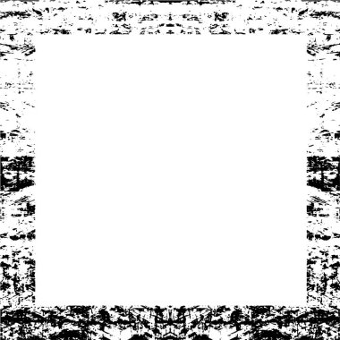Retro desenli eski siyah-beyaz grunge vintage deseni, resim için boş alanı olan çerçeve, metin. 